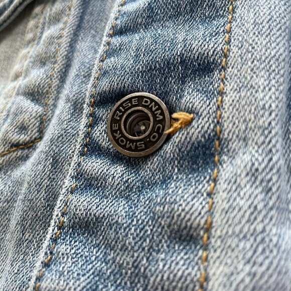 Smoke Rise Denim Men’s Sz M "Brush" Bleached Distressed Denim Jean Jacket - Picture 9 of 9